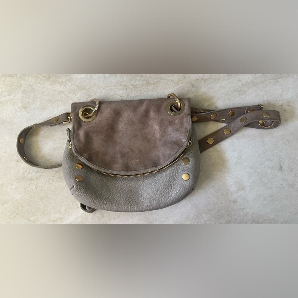 Hammitt “Corey” Taupe Crossbody Bag with brushed Gold Accents - Picture 4 of 12
